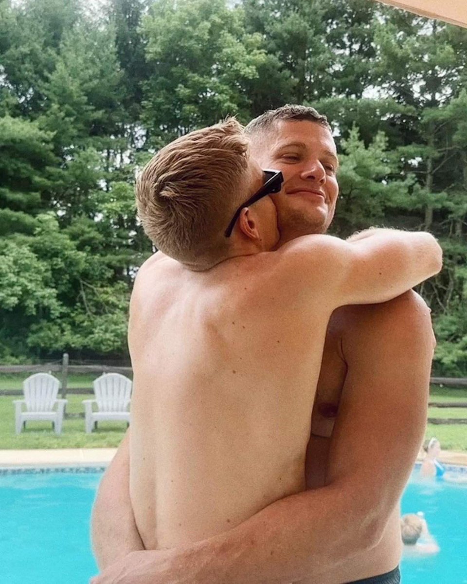 SceneOrbit's tweet photo. Former NFL star Carl Nassib and Danish Olympic swimmer Søren Dahl were sports’ ultimate power couple. https://t.co/bIQTYCAIx5