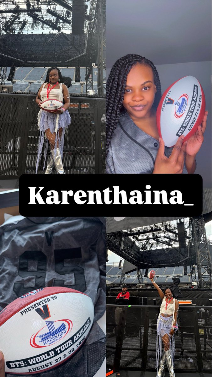 xxromie12's tweet photo. @Taehyungimpact My friend is the lucky Army that has the V’s football. She was kind enough to let other army take pictures with the ball at the stadium. She is in the photo below holding the ball at home still riding high from the concert please show her some love too 💜💜💜@Karenthaina_ https://t.co/9ZRYBt2YIC