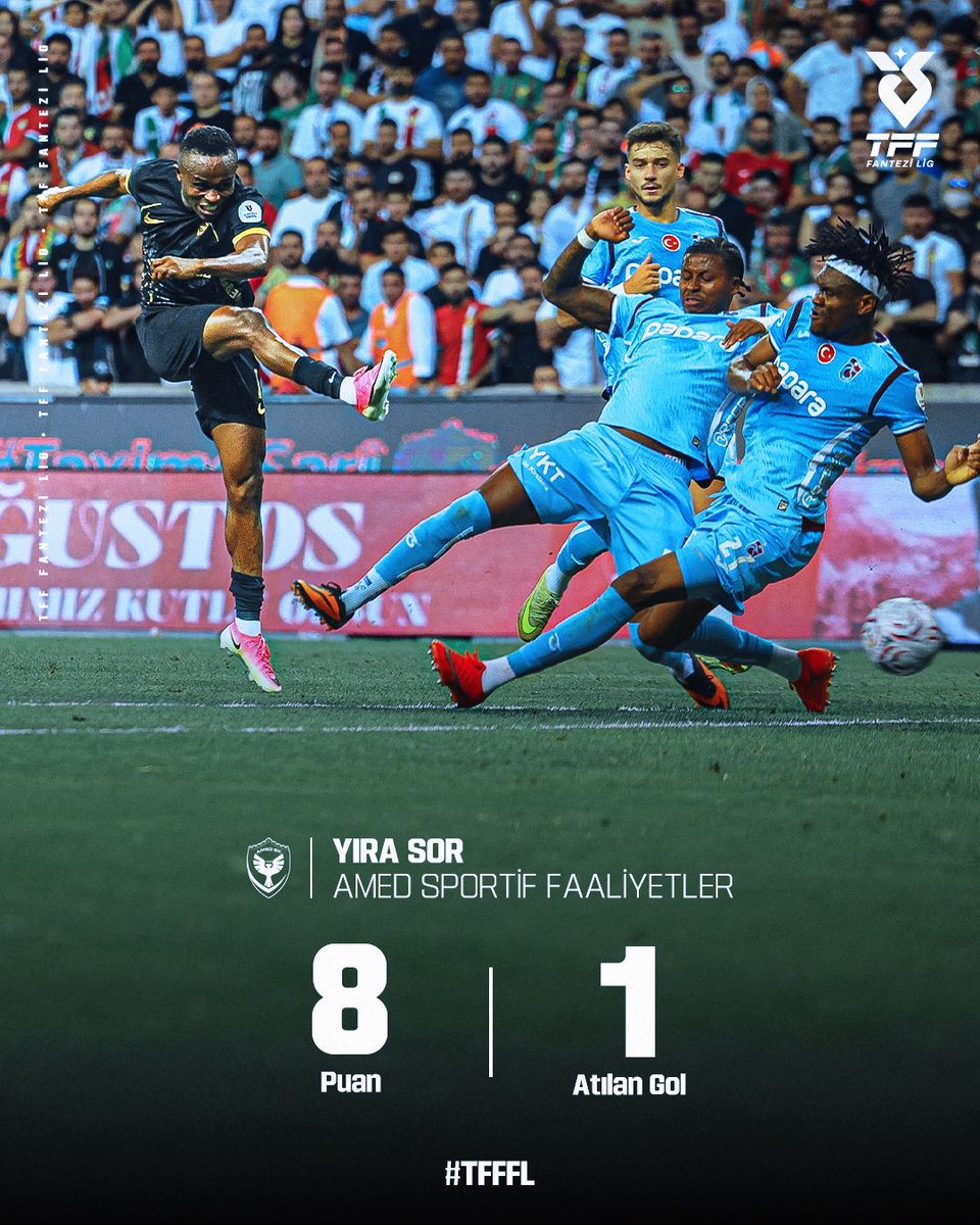 TFFFanteziLig's tweet photo. Amed Sportif Faaliyetler'de Trabzonspor maçının en yüksek puan toplayan oyuncusu...🤩 #TFFFL
👉 Yira Sor https://t.co/Ug9qaZqdCl
