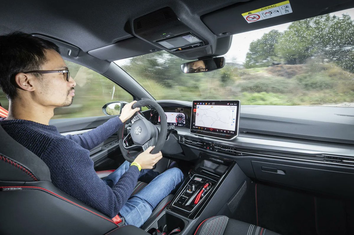 whatcar's tweet photo. Anniversary edition of the VW Golf GTI Edition 50 brings a shot of excitement by taking inspiration from the past 👀 https://t.co/7U2n9YHQP3 https://t.co/PHbToOHXkt