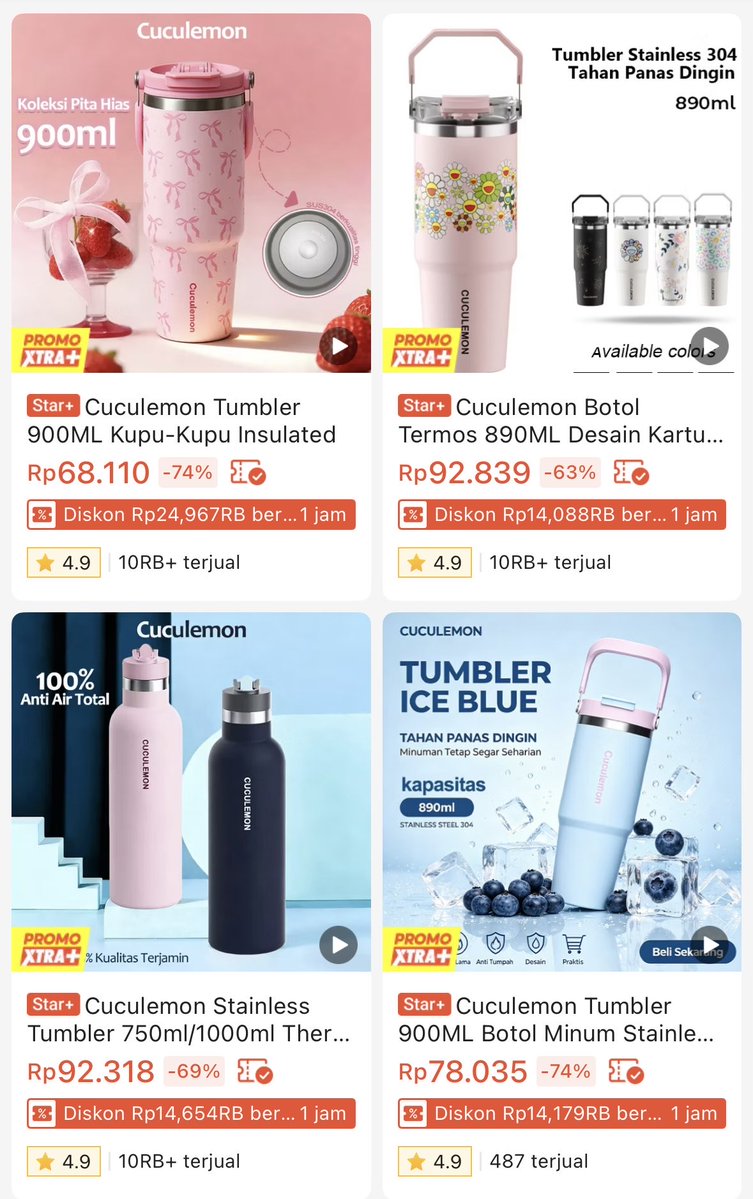 liasquade's tweet photo. PLEASE, TUMBLER SELUCU INI SIAPA YANG GA TERGODA COBA?😭🥺
kenapa tumbler sekarang pada cakep-cakep banget sih, aku cuma mau minum air putih kenapa harus se aesthetic ini 😭🎀 https://t.co/14SybN8xgK