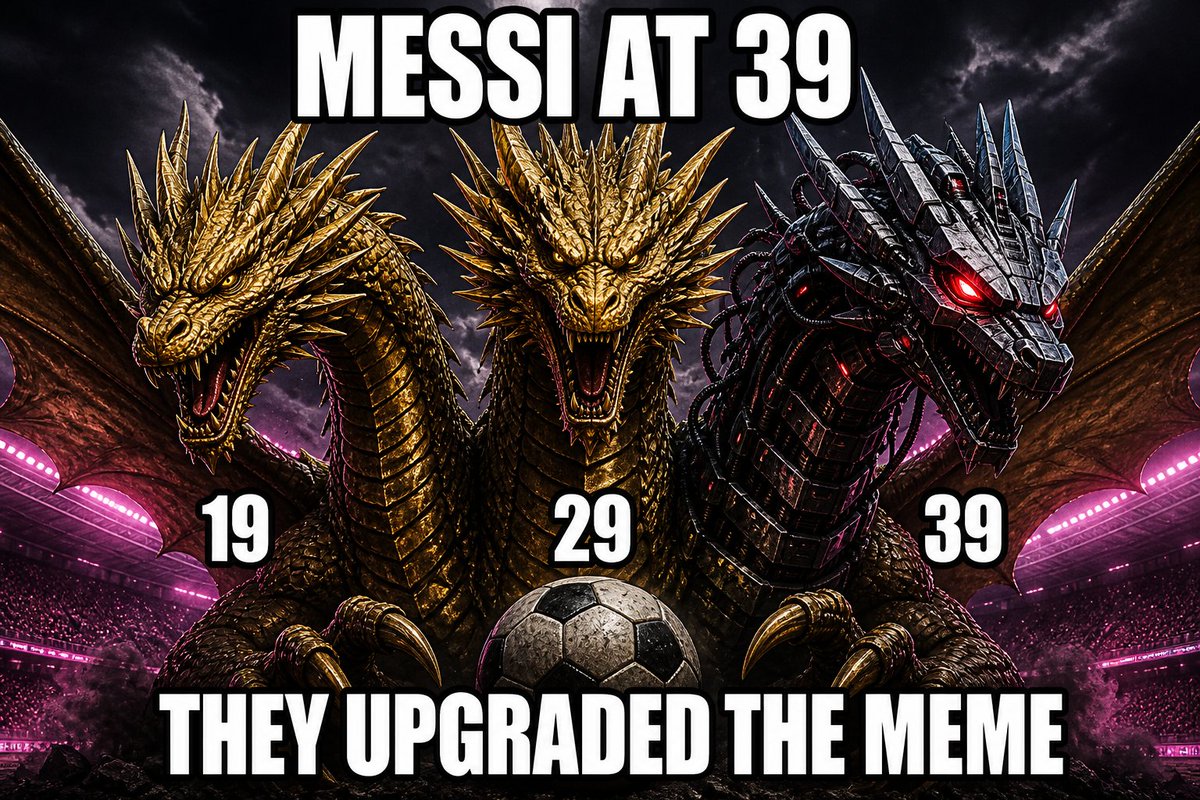 Playmaker_us's tweet photo. Messi drops 4 at 39.
Soccer Twitter had to upgrade the dragon. https://t.co/1I1aPZvGa8