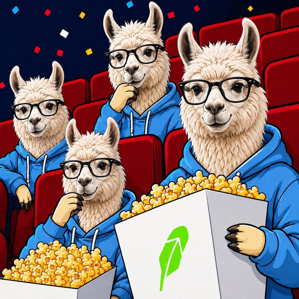 MetaLlamaRH's tweet photo. $METALLAMA 🍿🦙 Movie night is ON—next show: MOONBOUND! 🚀 @Meta  @vladtenev  @ponsdotfamily https://t.co/CutIu8I2U9