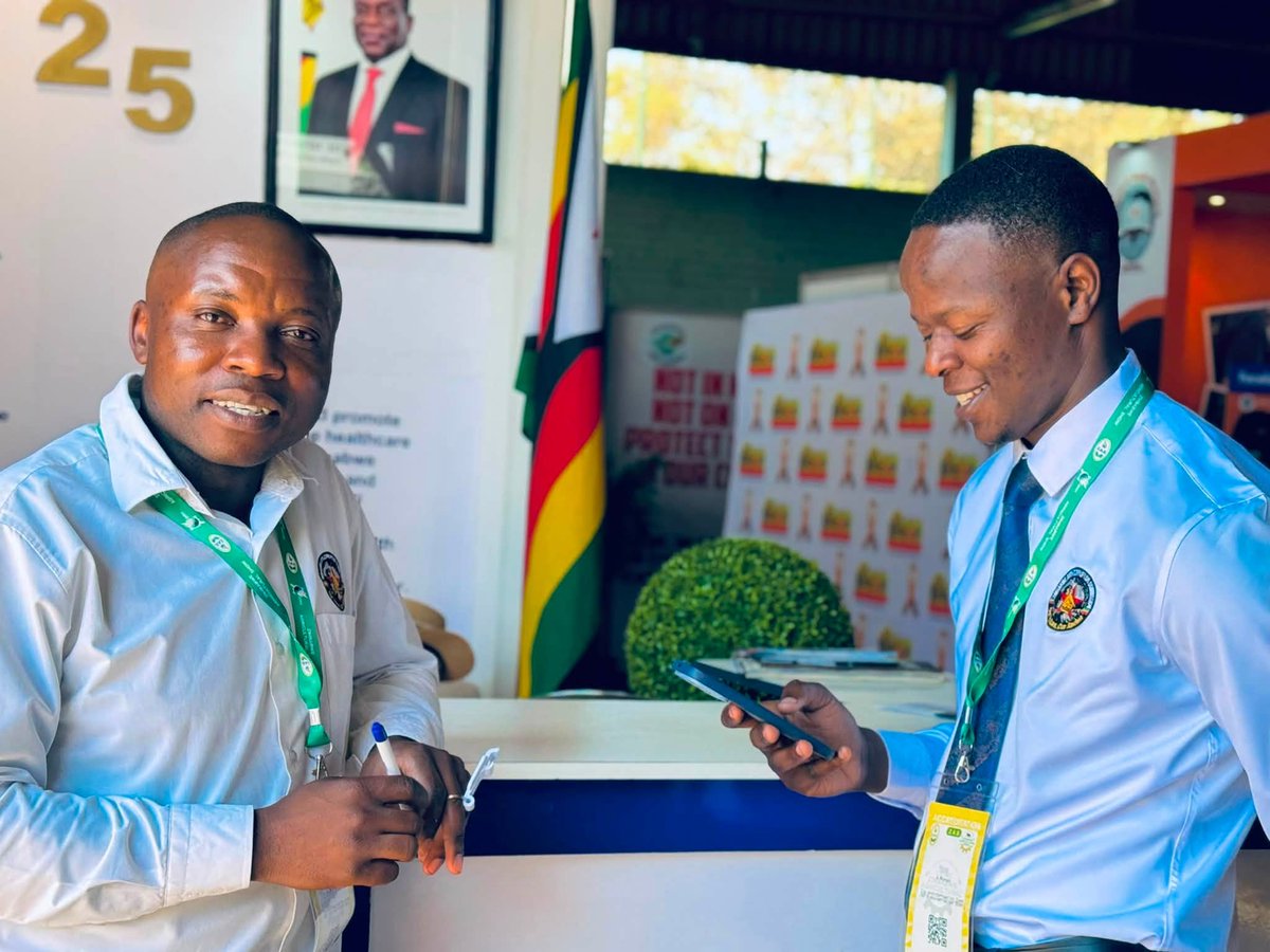 HPA_Zim's tweet photo. Highlights from the #ZAS2026 Agricultural Show!🇿🇼

We were honored to welcome a distinguished delegation from the @MoHCCZim to the Health Professions Authority Zimbabwe (HPA) stand. The delegation was led by Dr. C. Dhege, Chief Director of Public Health (representing the Minister of Health and Child Care), accompanied by Dr. Jakanani, Senior Consultant at Parirenyatwa Group of Hospitals. Thank you to everyone who stopped by our booth as we continue working together to uphold healthcare standards and protect public health across Zimbabwe.
#HPAZim #PublicHealth #HealthcareExcellence #ZAS2026 #ZimbabweCricket