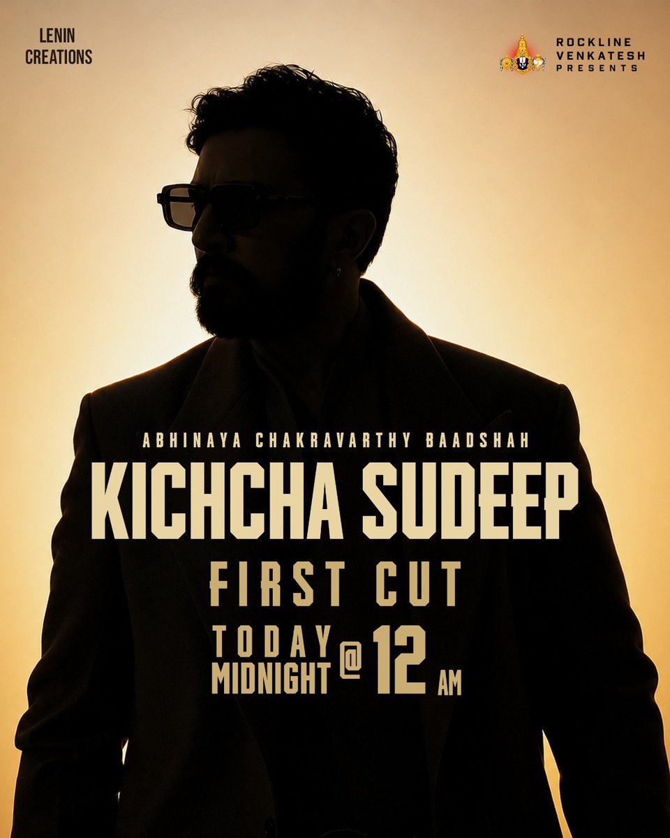 thondankani's tweet photo. The wait is almost over. 🔥

#KichchaSudeepa’s FIRST CUT drops tonight at 12 AM! ⏳

@KicchaSudeep @thondankani  #LeninCreations @proharisarasu @digitallynow

#KichchaSudeepa   #LeninCreations #FirstCut #RocklineVenkatesh https://t.co/uvWzocPrtw
