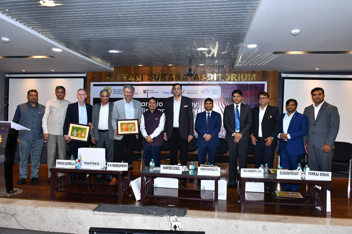 Mplvinod's tweet photo. Hyderabad became a gateway for stronger Indo-German collaboration as FTCCI and GIBA welcomed Mr. Madhav R. Sulphule, Mr. Nikhil Chakravarthi J and German delegates Mr. Manfred Ockel and Mr. Stephan Wittekind. Advancing MSME opportunities.

#FTCCI #GIBA #IndiaGermany https://t.co/QCm9p6Ev85