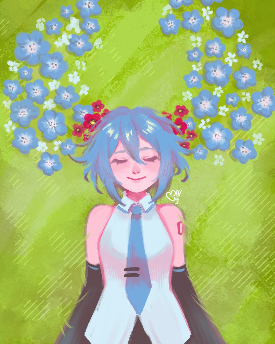 maybe_maivy's tweet photo. Quick Miku sketch 𓂃܀❀ .*ﾟ https://t.co/xpprjyZ8jJ
