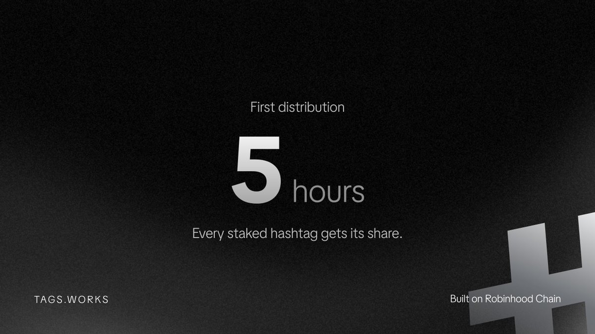 mintTAGS's tweet photo. Your hashtag earns every day. You decide what those earnings become.

Take it in native currency or convert on the way out into a stablecoin or a tokenized stock.

The choice is yours at the moment you claim.
https://t.co/cYAiMMeq7B https://t.co/pjXe1oMZq7