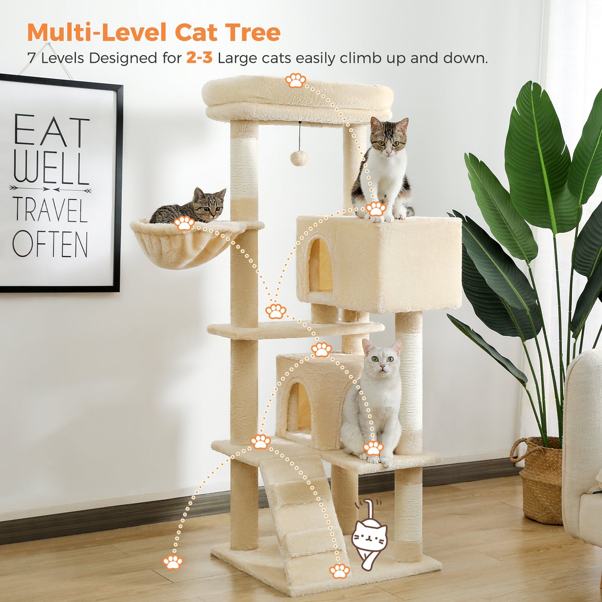 SekkoClaw's tweet photo. Sturdy Cat Tree (143cm): wide-base anti-tip tower that stays rock-solid even when play gets wild. Made for active cats — ships from Germany with huge stock for fast delivery 🐱

https://t.co/LlzHBiLEFj

#catfurniture #cattree #sekko https://t.co/3NNguaKZWA