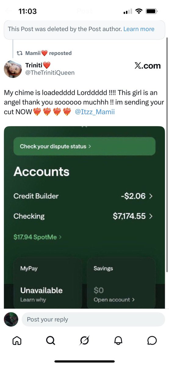 dlight217's tweet photo. Once again @Itzz_Mamii you are running a scam on one of your alt accounts and like on your other accounts it’s a fake giveaway to scam people. Pics below. https://t.co/vYqxOKl5X8