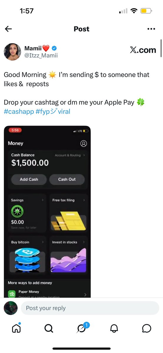 dlight217's tweet photo. Once again @Itzz_Mamii you are running a scam on one of your alt accounts and like on your other accounts it’s a fake giveaway to scam people. Pics below. https://t.co/vYqxOKl5X8
