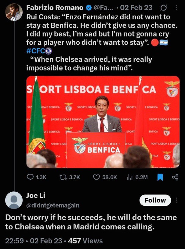 CFC_OBED's tweet photo. The Gospel according to  Enzo Fernandez https://t.co/cioEINzo6v