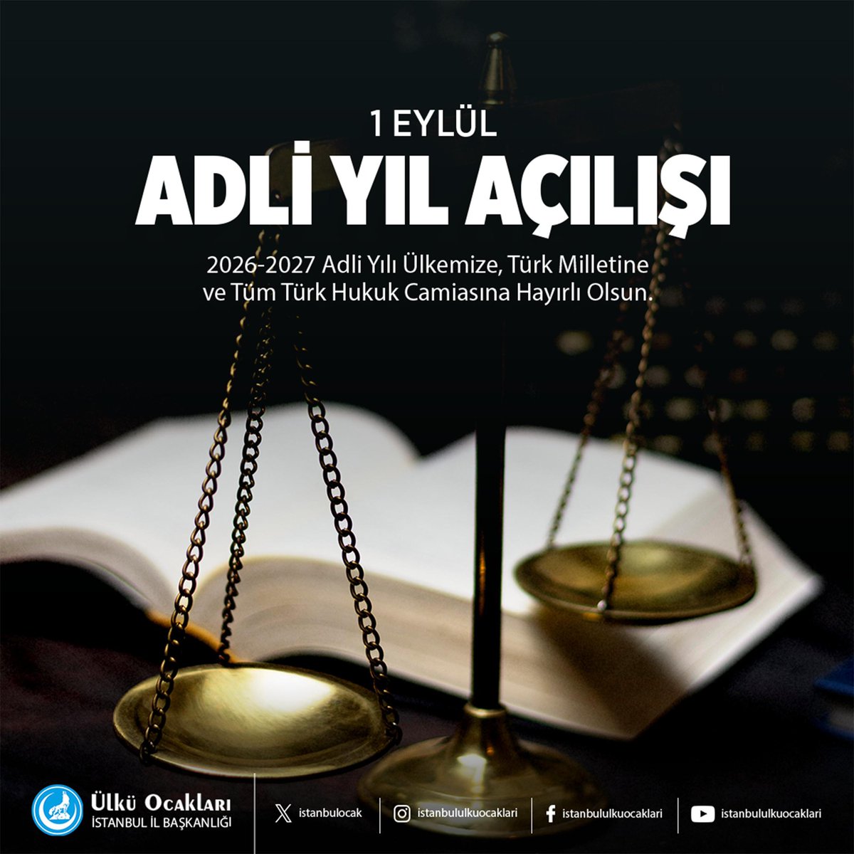 EyupsultanUlku's tweet photo. 2026-2027 Adli Yılı Ülkemize, Türk Milletine ve Tüm Türk Hukuk Camiasına Hayırlı Olsun. https://t.co/l5hSK4TnT5