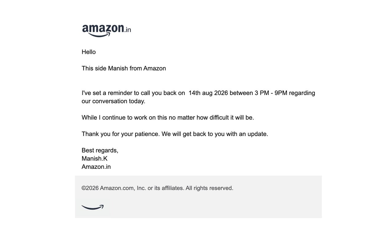 Nikhil_S's tweet photo. Have spoken to at least 8 different customer care executives from various seniority levels and everyone reads out the same script to me. 

"I have initiated the refund from my end and it will be processed in 5 working days.." https://t.co/N2D9QzEjDC