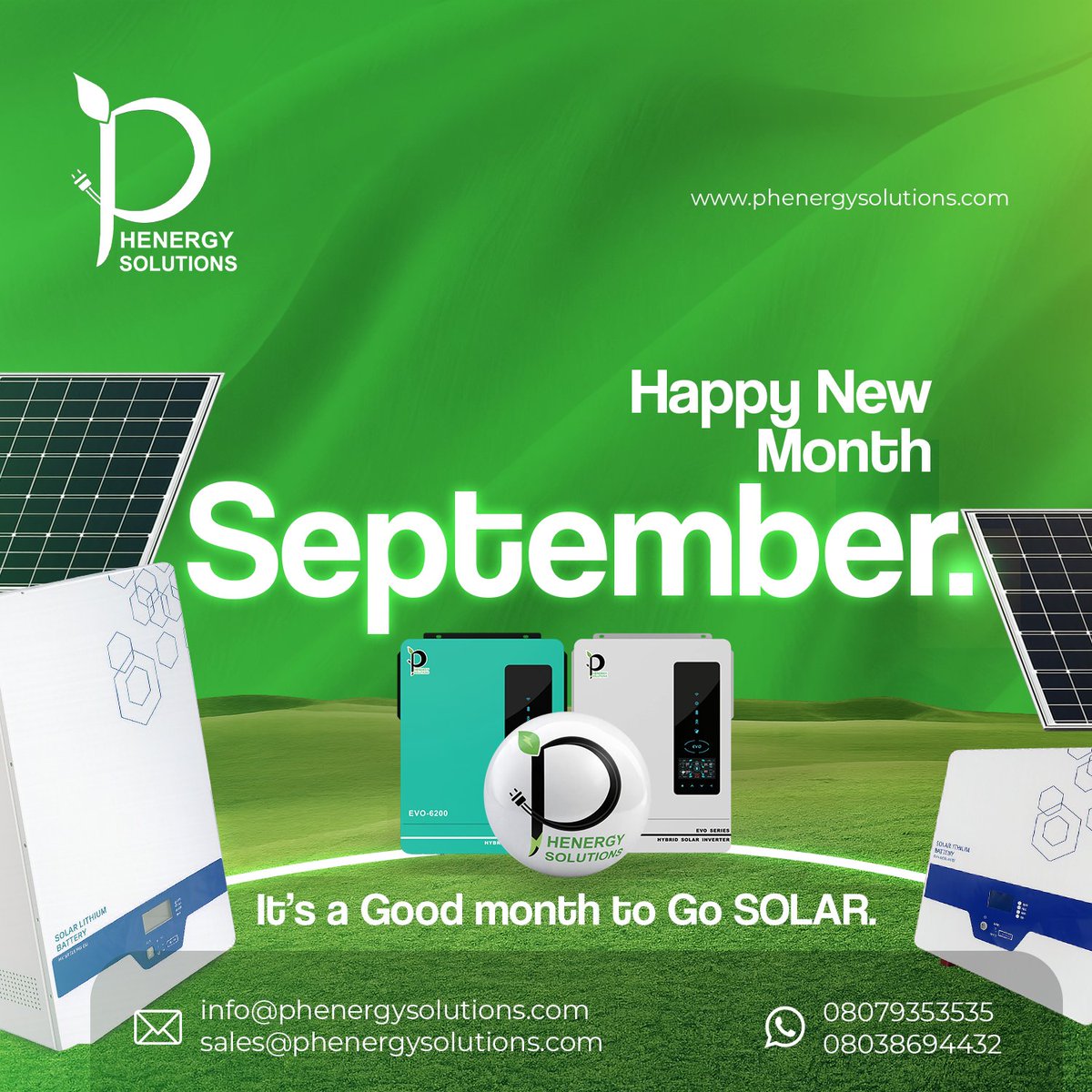Phenergy_SOLN's tweet photo. ☀️ Happy New Month!
May this month bring you brighter days, greater opportunities, and more reliable power.
Make September the month you take a step toward energy independence with solar inverters &amp; battery solutions.

It’s a good month to Go SOLAR.

#HappyNewMonth #SolarEnergy https://t.co/C3NFhrEtzH