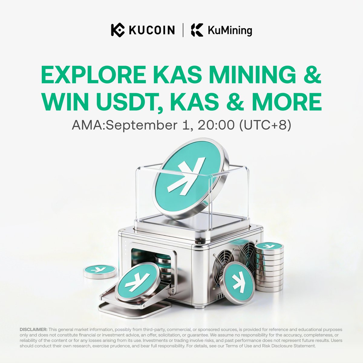 kucoincom's tweet photo. Kaspa. KAS Mining. KuMining.

We’re live on Telegram! Join the KuMining KAS Mining AMA to discover what makes Kaspa unique, learn how KAS mining works, and see how easy it is to get started with KuMining.

🎁 Explore USDT, KAS & More rewards during the campaign.

👉 Join KuMining on Telegram and tune in now:
https://t.co/5jcgPNFr9Y