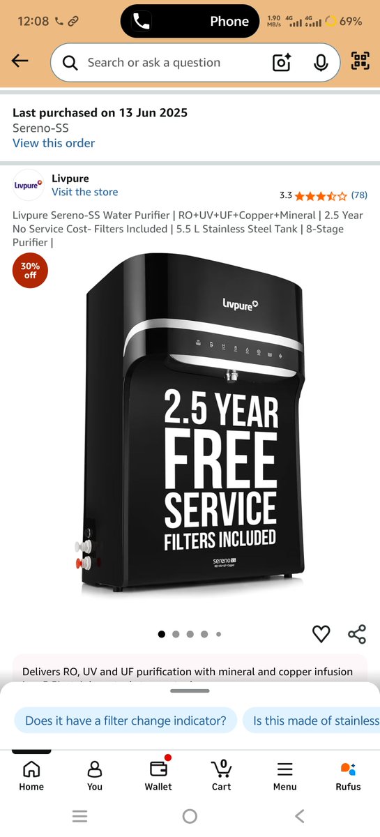 kumar1581947's tweet photo. livqure Ro लिया @amazonIN, 2.5 y ware, अभी
खराब है, 10 बार complen किया, को्ई आता नहीं है .. कस्टमरcare में ca| करो, 2-3 दिन में बात होता है Complen note, फिर 1 day में, automatic closed, x पर भी msg किया हु, @Livpure_India But koi फायदा नहीं, को्ई बताएगा क्या करें@jagograhakjago https://t.co/OrGJ43NQHy