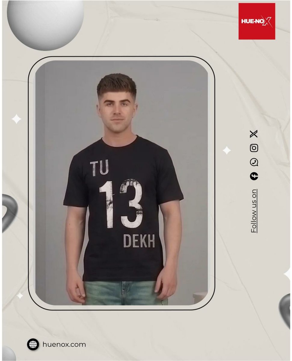 _HueNox's tweet photo. Unleash your inner rebel! ✨ Stand out in the Mens Black Tu 13 Dekh Graphic Regular Fit 🔥—where bold graphics meet unparalleled comfort. Made for those who live loud and love unapologetically,… https://t.co/4VhJkr1wIA #styleblogger #fashionlook #newcollectıon #cloth #clothes https://t.co/S94tBOGHET