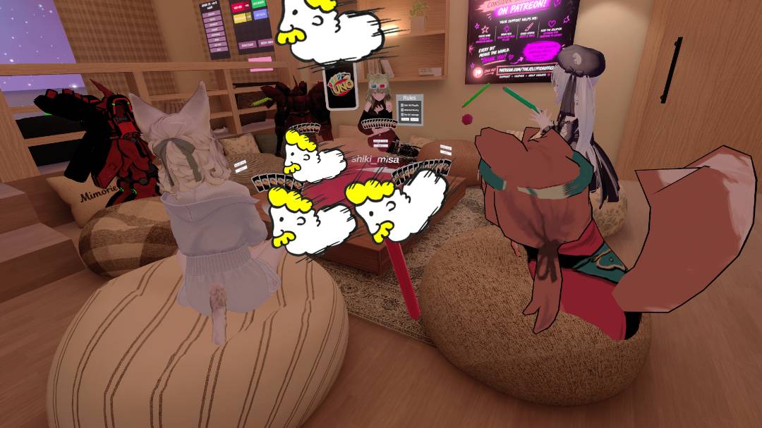 shi_ki_mi_sa's tweet photo. フレンズとUNOが終わらないなどした！！！
2時間くらいずっと終わらなくて、遊戯王じゃんねってなった！
これはクレイジーUNOナイトの様子 https://t.co/8MOaZYzZOQ
