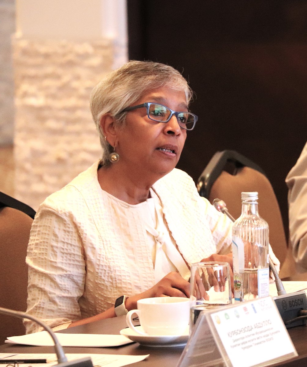 UNinTajikistan's tweet photo. #UNRC Parvathy Ramaswami welcomed broad consultations on the finalization of the Nationally Determined Contributions 3.0, stressing the whole-of-government, and whole-of-society approach. https://t.co/S39B3fkG6r