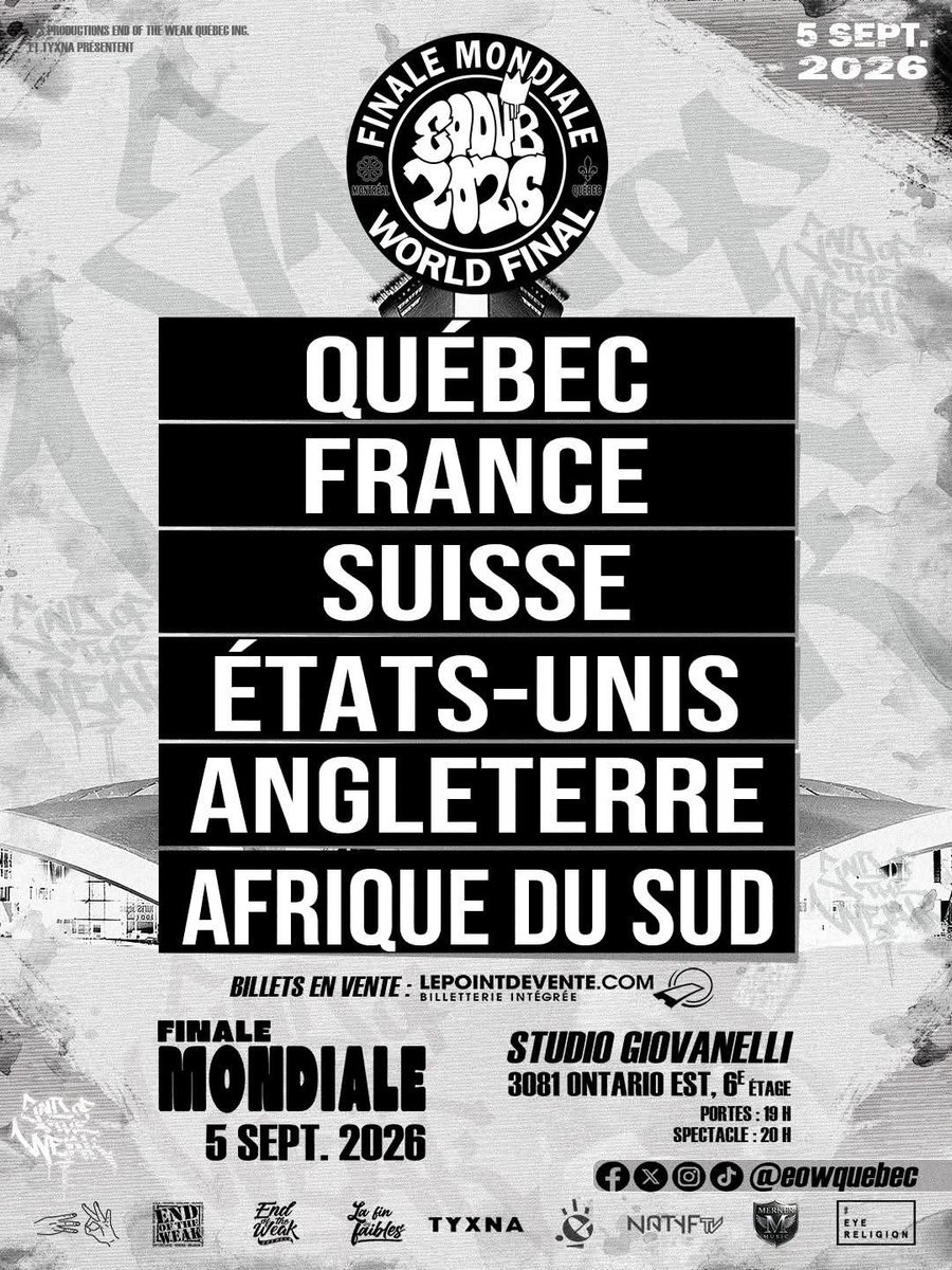 eodub's tweet photo. The Clock is ticking…
EODUB World Finals 
Montreal, Canada 🇨🇦 2026🏆 https://t.co/zlkUHOaB42