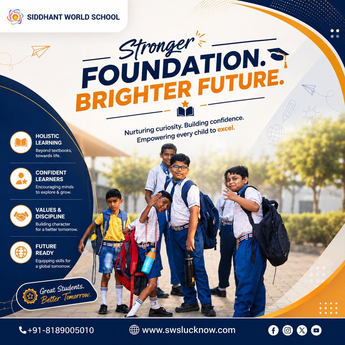 sws_luckow's tweet photo. Every day is a new opportunity to learn, explore, and grow. We nurture young minds with knowledge, creativity, confidence, and values for a brighter tomorrow.

Visit us: https://t.co/orrT0yUhmX

#SiddhantWorldSchool
#CBSESchool #Bestschoolever #knowledge #BestSchoolInLucknow https://t.co/EQvdWLzyAY