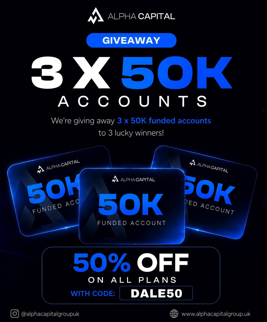 DaniTrades_12's tweet photo. 🎊3x 50k Giveaway Account🎊

Follow these steps:

✅Follow @DaniTrades_12 @AlphaCapitalUK 
✅Like &amp; repost my pinned post
✅Like &amp; repost this post
✅Tag 3 traders

winners will be announce in 3-5days. https://t.co/dvNXrPppG7