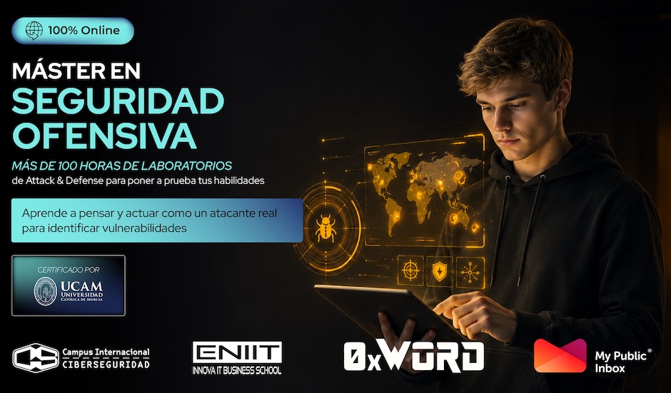 chemaalonso's tweet photo. El lado del mal - 14 Edición del Máster Online en Seguridad Ofensiva del Campus Internacional de Seguridad 2026-2027: Comienzo el 8 de Octubre https://t.co/j70x5G9vf2 #master #formación #ciberseguridad #seguridadofensiva https://t.co/HFak6eLwke