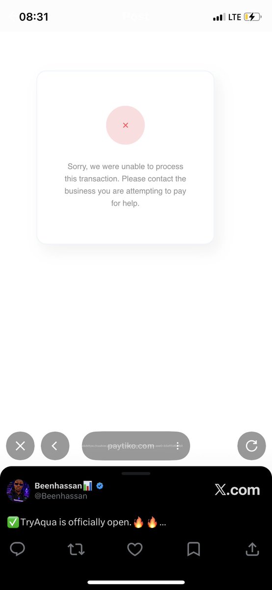 kelvinCFD's tweet photo. @Beenhassan Payment is not working https://t.co/nejks1Ausi