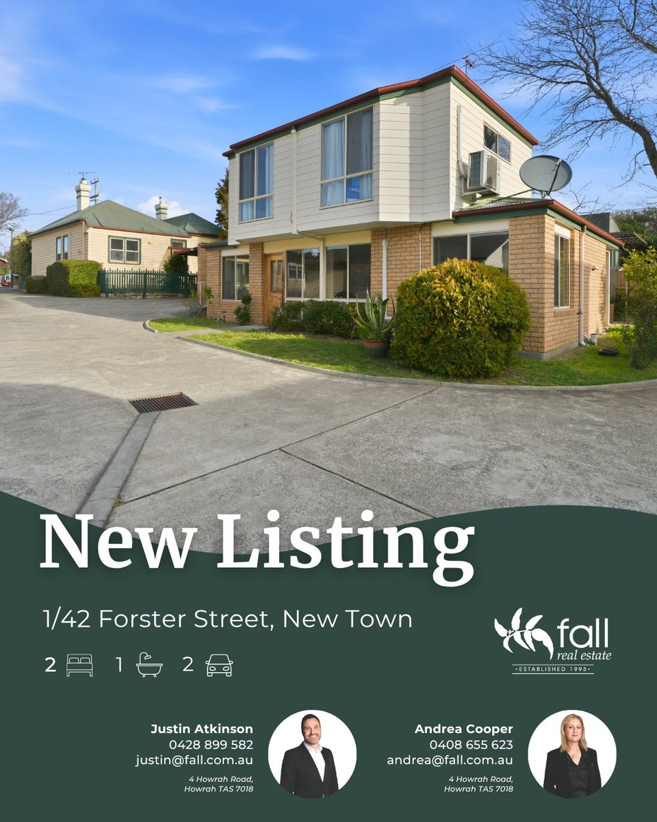 FallRealEstate's tweet photo. Space, Flexibility and Central Convenience

🏘️ For sale - 1/42 Forster Street, New Town

2 🛏️ | 1 🛀 | 2 🚗

To find out more about this property and view open home details, visit: https://t.co/TgIw3TIyBE https://t.co/ygSzkaY1ka