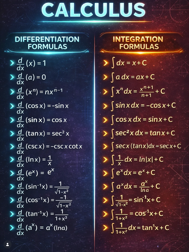 MathGeekDaily's tweet photo. The calculus 🗿

Correction: last 2 : integration of one upon (- √1+x²)= cos inverse x https://t.co/9w8wukeGuH