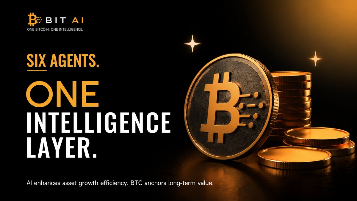 BITAI_World's tweet photo. One ecosystem. Six specialized AI Agents.

Hunter — Arbitrage
Miner — Smart Mining
Guardian — Risk Management
Balancer — Asset Allocation
Saver — Cost Optimization
Scout — On-chain &amp; Macro Intelligence

Six agents. One intelligence layer for Bitcoin.

#BITAI #Bitcoin #AIAgent https://t.co/rI58gy3jqp