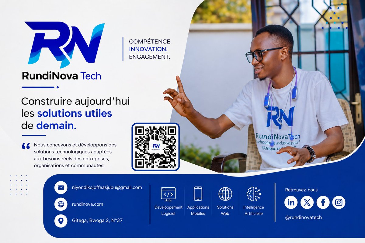 RundiNovaTech's tweet photo. 💻 Une bonne technologie ne se construit pas seul.
Développer, concevoir, tester, corriger et apprendre nécessitent des compétences différentes.
🤝🏽 Les grandes solutions sont souvent le résultat d'un travail collectif.
#RundiNovaTech #TechBurundi #Teamwork https://t.co/sLCbg5m6UI