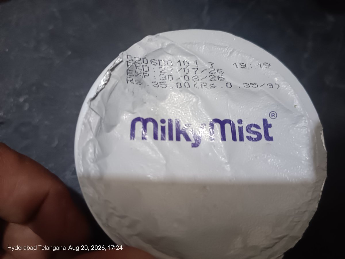 SignInHaShMi's tweet photo. @sugandhasharma0 @MilkyMistIndia @fssaiindia I hope @cmdmilkymist is reviewing all these issues reported by the different customers _ it's again the fault of refrigerator?? If this repeatedly happening there is a serious remediation steps to be followed. https://t.co/3JEwyKqBsb