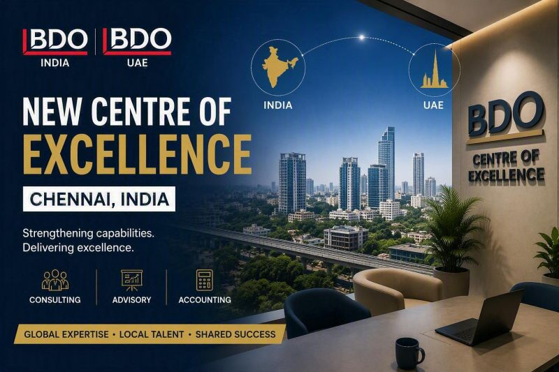 NaFaUpSpo's tweet photo. #BDOIndia & #BDOUAE have opened a new Centre of Excellence in #Chennai to support BDO’s UAE clients.
The CoE will leverage Chennai’s talent pool across technology, #analytics & advisory services, strengthening cross-border delivery, scalability & collaboration between India & UAE https://t.co/LKHYF0irrt