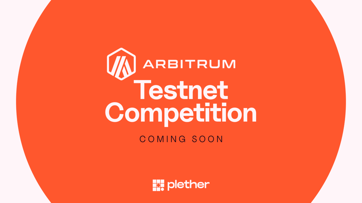 plether_fi's tweet photo. Plether's testnet competition #2 opens 13 September on @arbitrum. It's the last one before mainnet.

Top 5 P&amp;Ls split $2,000 USDC. And for the first time, finishing in profit earns you a share of mainnet fees.

Registration is open. Link at the end of this thread. https://t.co/6TIPHk1C1P