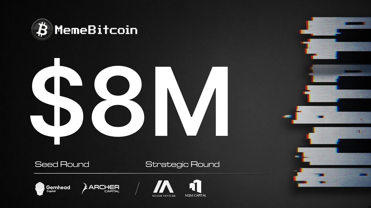1096361BTC's tweet photo. MemeBitcoin has raised $8 million to solve the longest-unsolved problem in cryptocurrency.

@GemheadCapital @Mayerventure @M2MCapital @Archer_Capital 

We sincerely thank those who have stepped forward to share our conviction and support the problem we are working to solve. https://t.co/mx0RGHNLpz