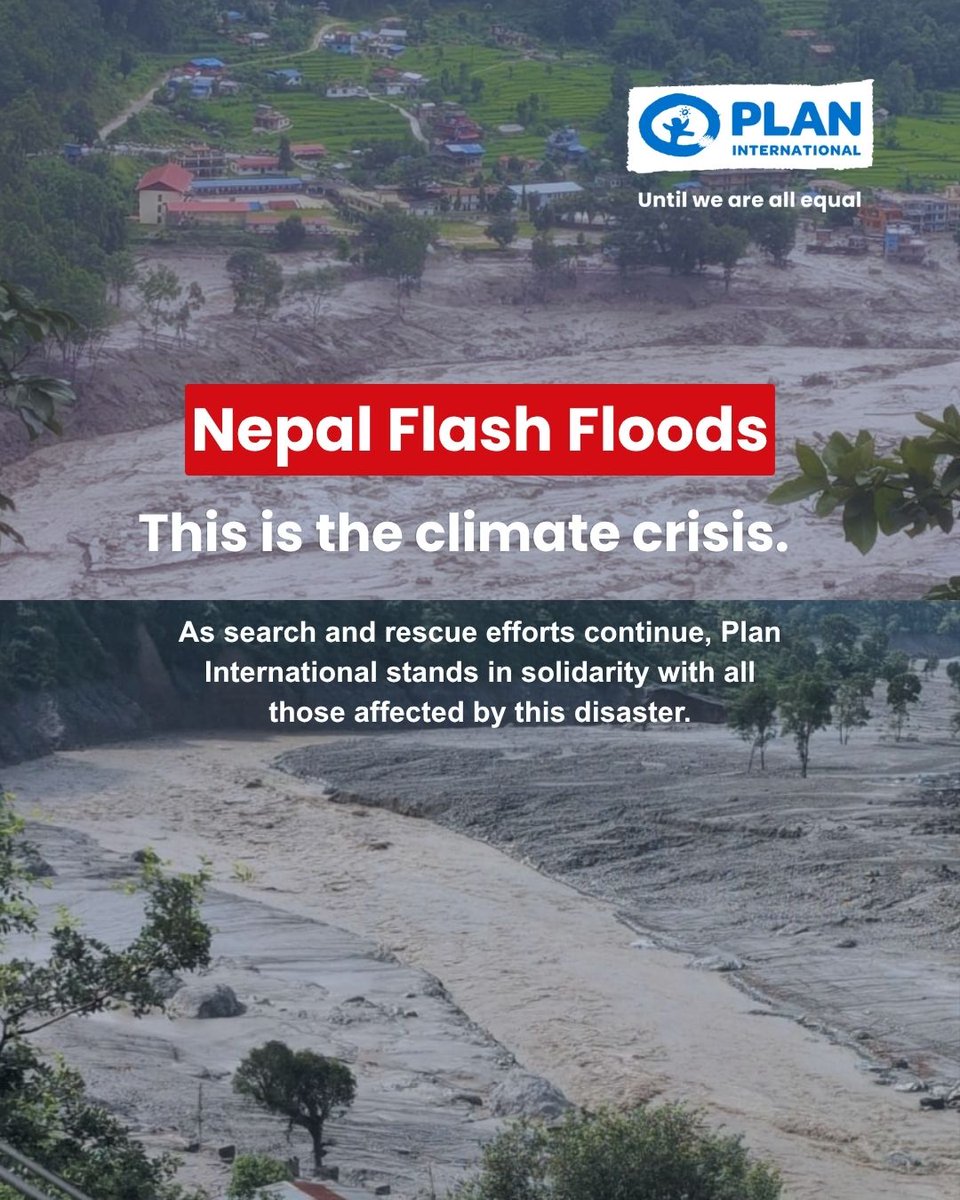 PlanEU's tweet photo. The death toll from Nepal's devastating floods continues to rise, with thousands still missing. The urgent need for sustained humanitarian funding is clear.

As negotiations on the EU's next MFF continue, support for communities affected by climate shocks must not be overlooked. https://t.co/leyKn88PuS