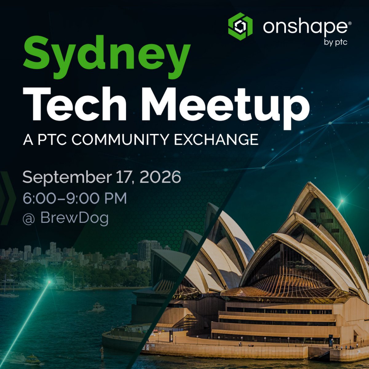Onshape's tweet photo. 🤝 September Onshape Events (Part 1)

💻 9/10 - Mastering PDM in Onshape (Virtual) 🔗 https://t.co/RptqHccjVV

🗓️ 9/14-9/19 - IMTS 2026
📍 Chicago, IL · PTC Booth 236203 🔗 https://t.co/3HcOsfY655

🗓️ 9/17 - Sydney Tech Meetup 
📍 BrewDog, Australia 🔗 https://t.co/IcKom7hD8o https://t.co/oNGCn12KtH
