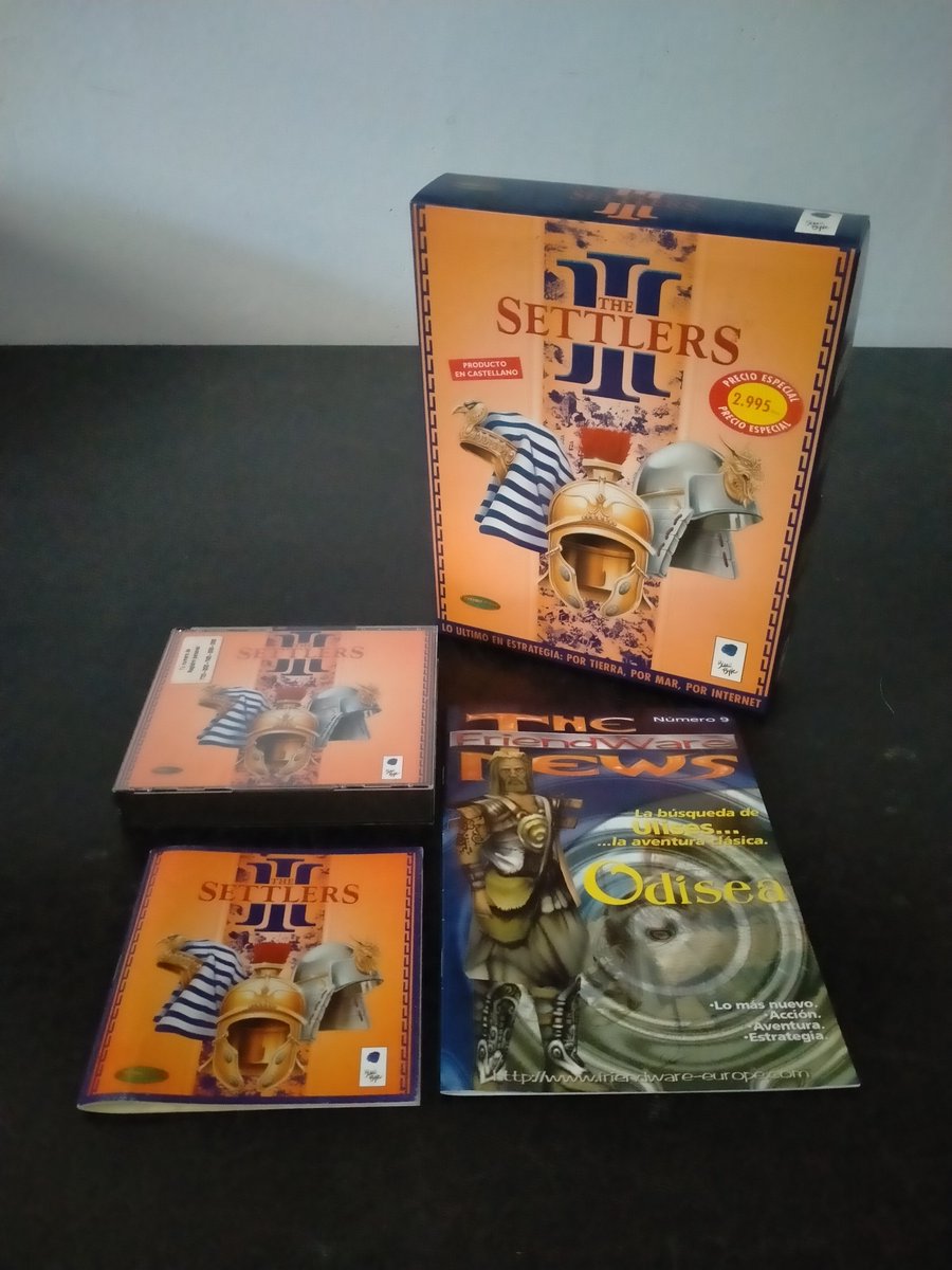 pcgamearchive's tweet photo. “Por tierra, por mar, por Internet.” The Settlers III resumía así, en plena era del módem, hasta dónde quería llevar la estrategia de PC: economía, guerra y multijugador online en una misma Big Box española.

#pcgamearchive #TheSettlersIII #bigbox https://t.co/G6vF2APeno