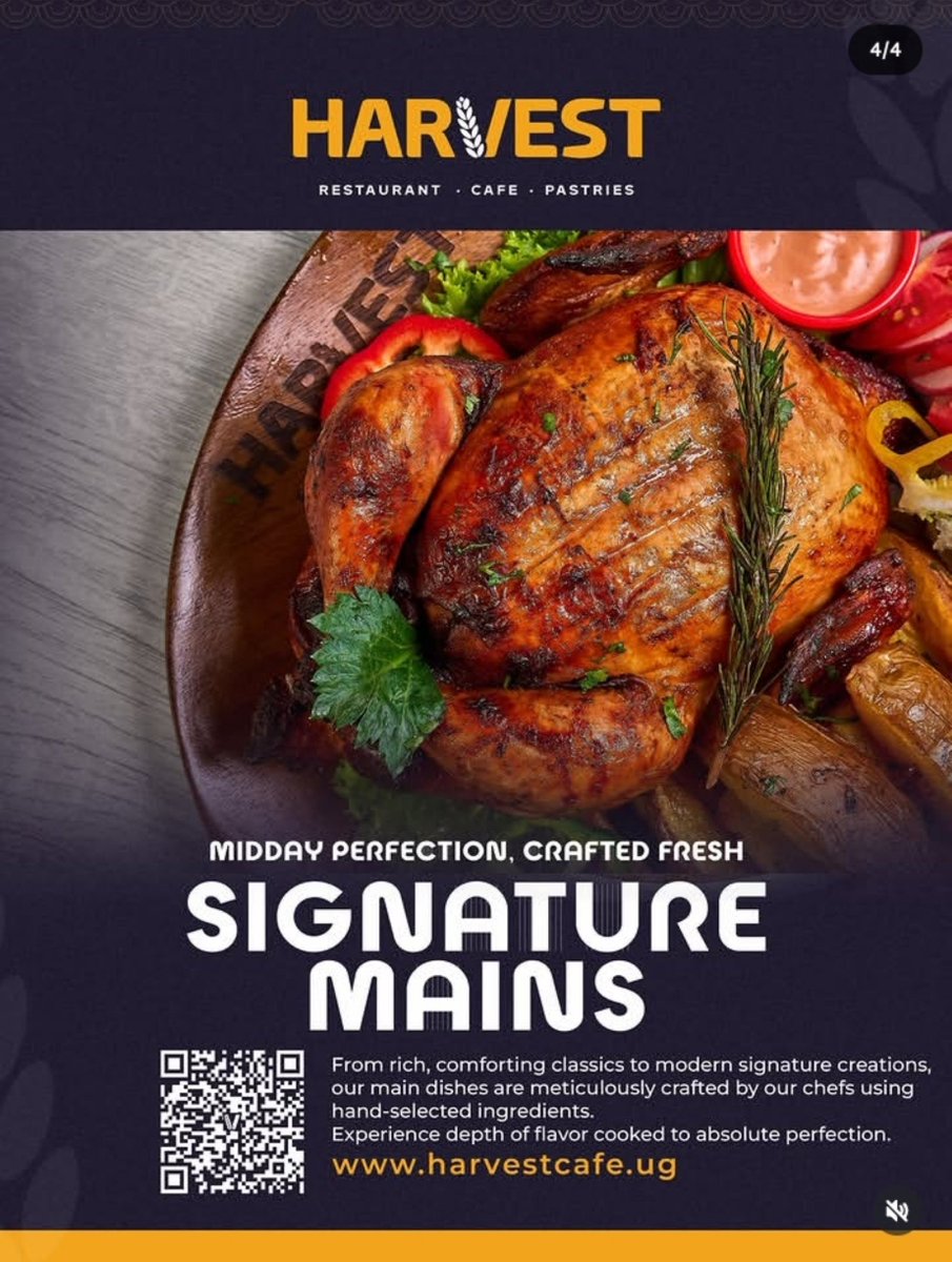 MrInfluencerUg1's tweet photo. The wait is over!
Join @HarvestCafeug on 1st September as they unveil their exciting new menu packed with fresh flavors & delicious surprises.
Enjoy 20% OFF all meals on launch day.
Come hungry. Leave happy.
#HarvestRestaurant || #NewMenuLaunch ||#20PercentOff https://t.co/APQx8bVOcT