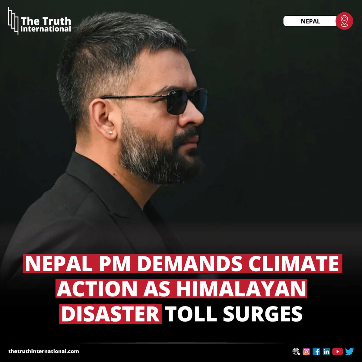 ttimagazine's tweet photo. Nepal PM Demands Climate Action as Himalayan Disaster Toll Surges
FIND MORE: https://t.co/AjY4252OpT
#NepalPM #BalendraShah #Demands #Climate #Action #Himalayan #Disaster #Toll #TTI https://t.co/0nd5p0JO7L