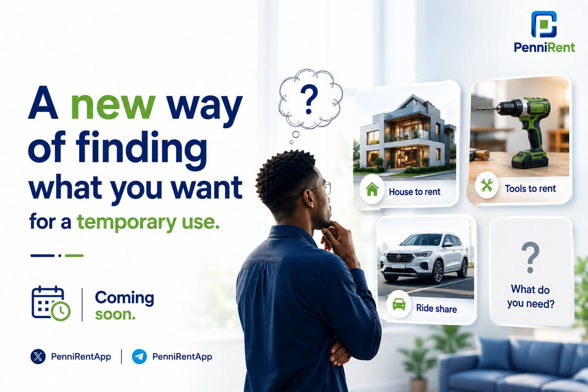 PenniRentApp's tweet photo. Something is changing.

Not just what we rent,
but how we find it,
how we access it,
and how we experience it.

We’ve already seen it happen in other parts of our everyday lives.

Now, it’s time to rethink RENTING.

@PenniRentApp .

Coming soon. https://t.co/Ry7G1quzN2