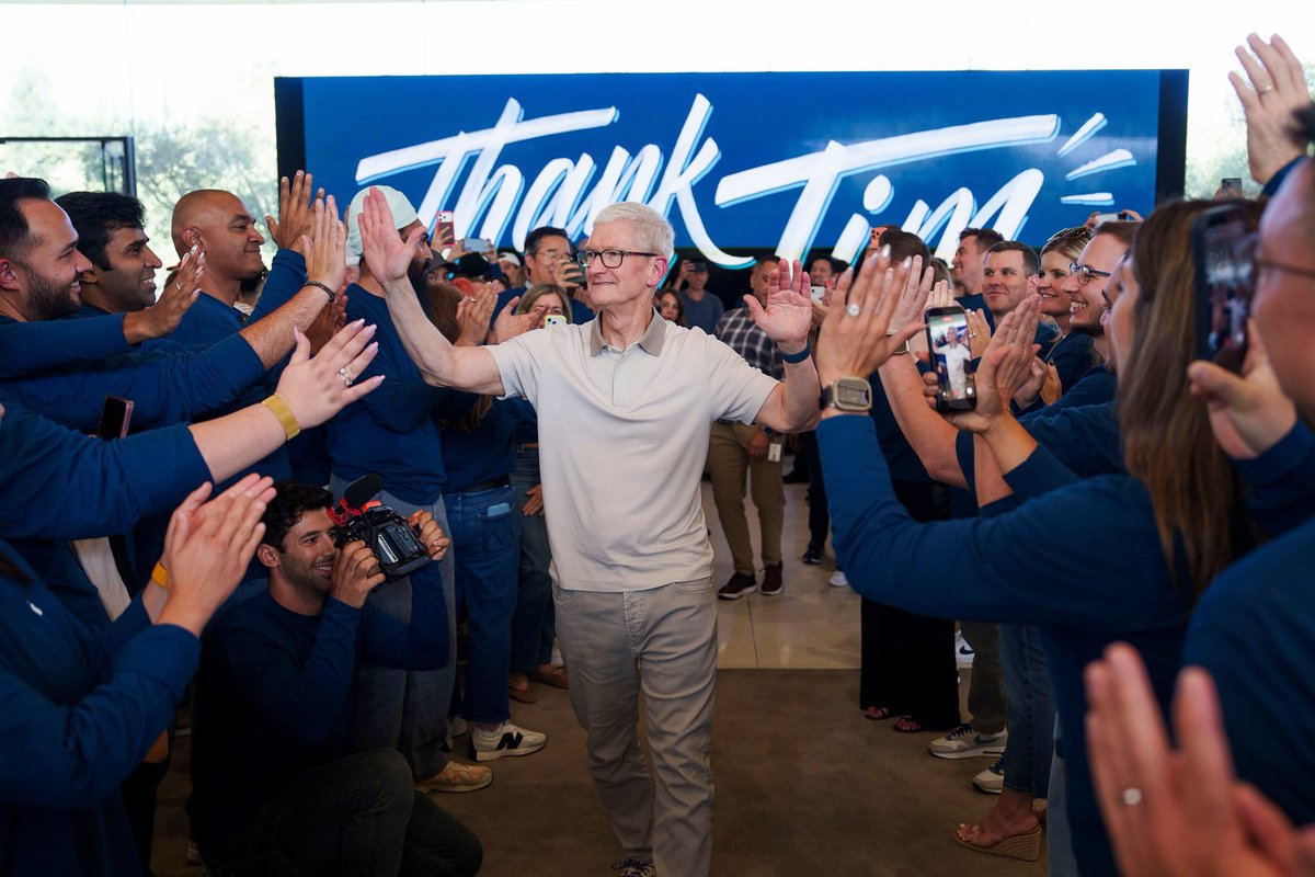 coinbureau's tweet photo. 🚨WILD: Apple now makes as much money in ONE QUARTER as it did in a FULL YEAR when Tim Cook first became CEO.

When Cook took over in 2011:
→ Apple was worth $350B
→ Annual revenue was $108B

Today:
→ Apple is worth $4.6 TRILLION
→ Annual revenue is $416B
→ 2.5 BILLION+ active devices
→ $109B-a-year services business

Apple also shipped roughly 3.1 BILLION iPhones during Cook’s tenure and returned more than $1 TRILLION to shareholders.

Safe to say, Tim Cooked.