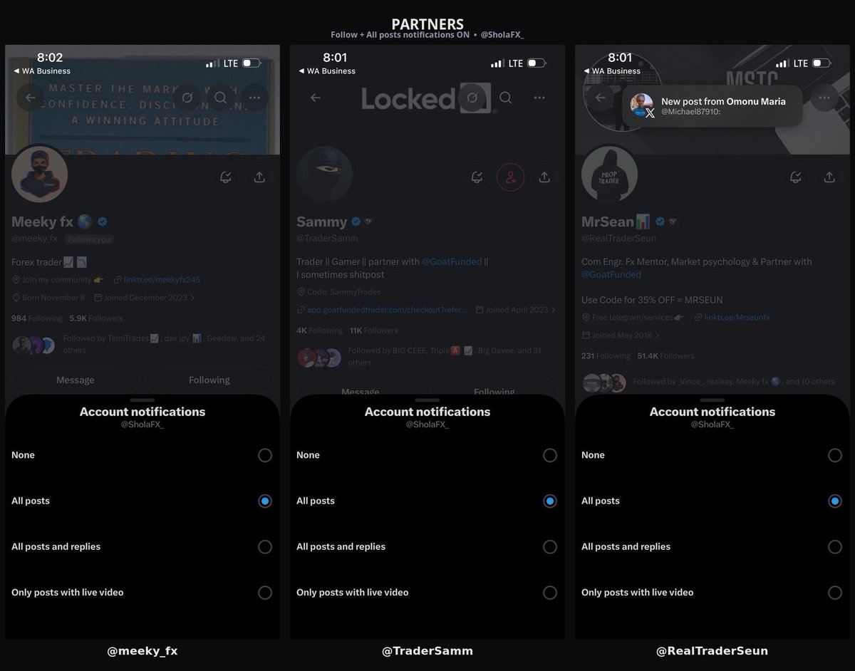 SholaFX_'s tweet photo. @meeky_fx @LAntonioAF @atlasfunded @RealTraderSeun @TraderSamm Followed all the accounts and completed the steps ✅
@meeky_fx @LAntonioAF @atlasfunded @atlas_futures @RealTraderSeun @TraderSamm
Liked + RT. Notifications on.
Hopefully I’m eligible for the $25K 2-step 🤞🏽 https://t.co/HWN2m4o1wz