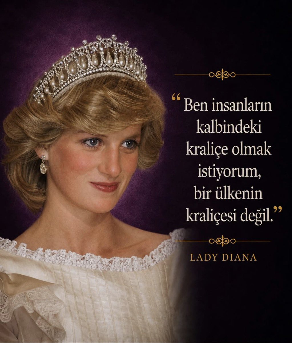 ceyhanoguzhan's tweet photo. Bir Tahttan Daha Büyük Bir Yer

31 Ağustos 1997’de Paris’te bir tünelin içinde bir otomobil sustu.
Ama dünyanın büyük bir kısmı, o gece bir trafik kazasından fazlasının olduğunu hissetti.

Diana’nın hikâyesi biraz da buydu zaten:
Sarayların içinde yaşayıp saraylara ait olamamak.

Başında taç vardı belki,
ama hayatının en ağır şeyleri mücevherden yapılmamıştı.

Onu insanların hafızasında bırakan şey ne elbiseleri ne düğünü ne de kraliyet protokolüydü. Bir hastanın elini eldivensiz tutmasıydı. Mayınlı bir arazide yürürken yüzündeki o tuhaf kararlılıktı. Çocukların yanına çömelirken unvanını yukarıda bırakmasıydı.

Çünkü bazı insanlar sevilmek için yükseğe çıkmaz.
Aşağı eğilir.

Diana kusursuz değildi.
Kırıldı, yanıldı, öfkelendi, sevdi, terk edildi, bazen kendi yaralarının içinde yolunu kaybetti.

Belki de bu yüzden bu kadar insandı.

Bir prensesin masalını değil,
bir kadının kendisine biçilmiş masaldan çıkmaya çalışmasını izledik.

Ve yıllar geçti.

Saraylar hâlâ yerinde.
Taçlar hâlâ el değiştiriyor.
Protokoller hâlâ insanlardan uzun yaşıyor.

Ama 31 Ağustos geldiğinde milyonlarca insan hâlâ aynı kadını hatırlıyor.

Çünkü Diana’nın söylediği gibi, mesele bir ülkenin kraliçesi olmak değildi.

İnsanların kalbinde bir yer istemişti.

Tahtını kaybetti belki.
Yerini değil.

Diana Frances Spencer
1 Temmuz 1961 — 31 Ağustos 1997