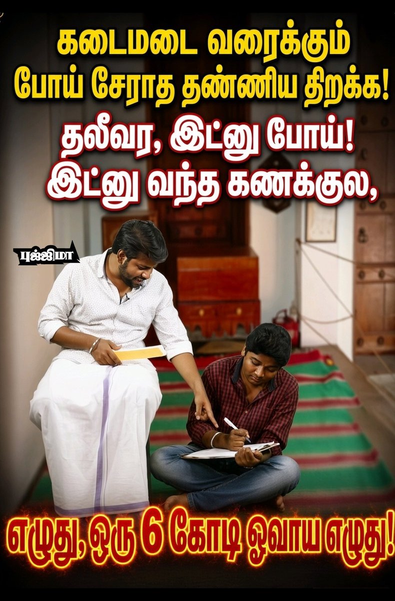 JohnnyBravo_DS's tweet photo. அடுத்த அஞ்சு வருஷத்துக்கு இந்த மாதிரி, "இட்னு போயி!, இட்னு வந்ததுக்கு"ன்னு நிறைய கணக்கு எழுதுவானுங்க போல!.
🤷🤷🤷 https://t.co/Ts9ci2PSOT