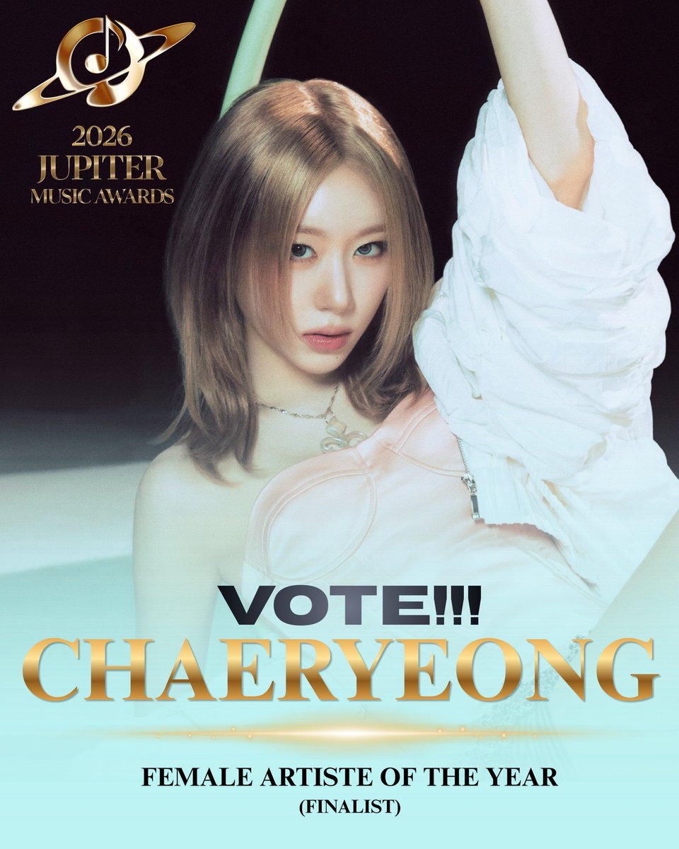 headqueenka's tweet photo. 🏆 CHAERYEONG AWARD VOTING

CHAERYEONG has made it to the finalist lineup for “Female Artiste of the Year”!

The award will be determined by 100% global fan voting! 

🗳️ Vote on:
• Mubeat
• IDOLCHAMP
• Muniverse
• my1pick
• Coogong

🎯 GOAL: #1 on ALL voting platforms https://t.co/bGON8nzD5f