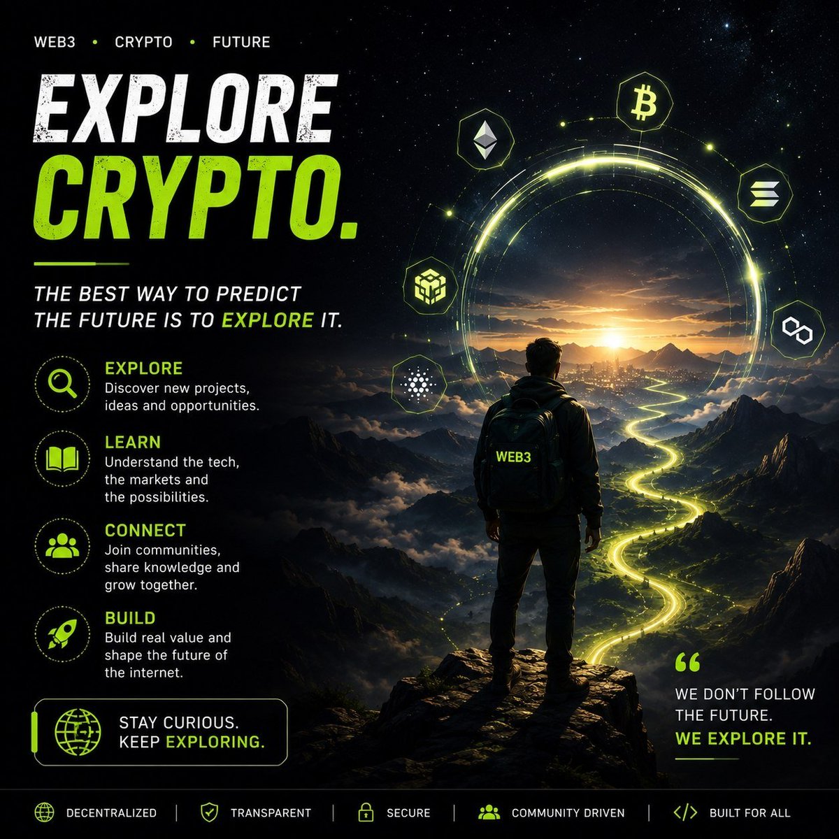 TanzidPro's tweet photo. Crypto is more than charts and price movements. 

Explore the technology.
Learn how Web3 works.

Discover new ideas, protocols, and communities.

Keep learning, stay curious, and build for the long term. 

The future of the internet is still being written. https://t.co/oYeGe5D0tp