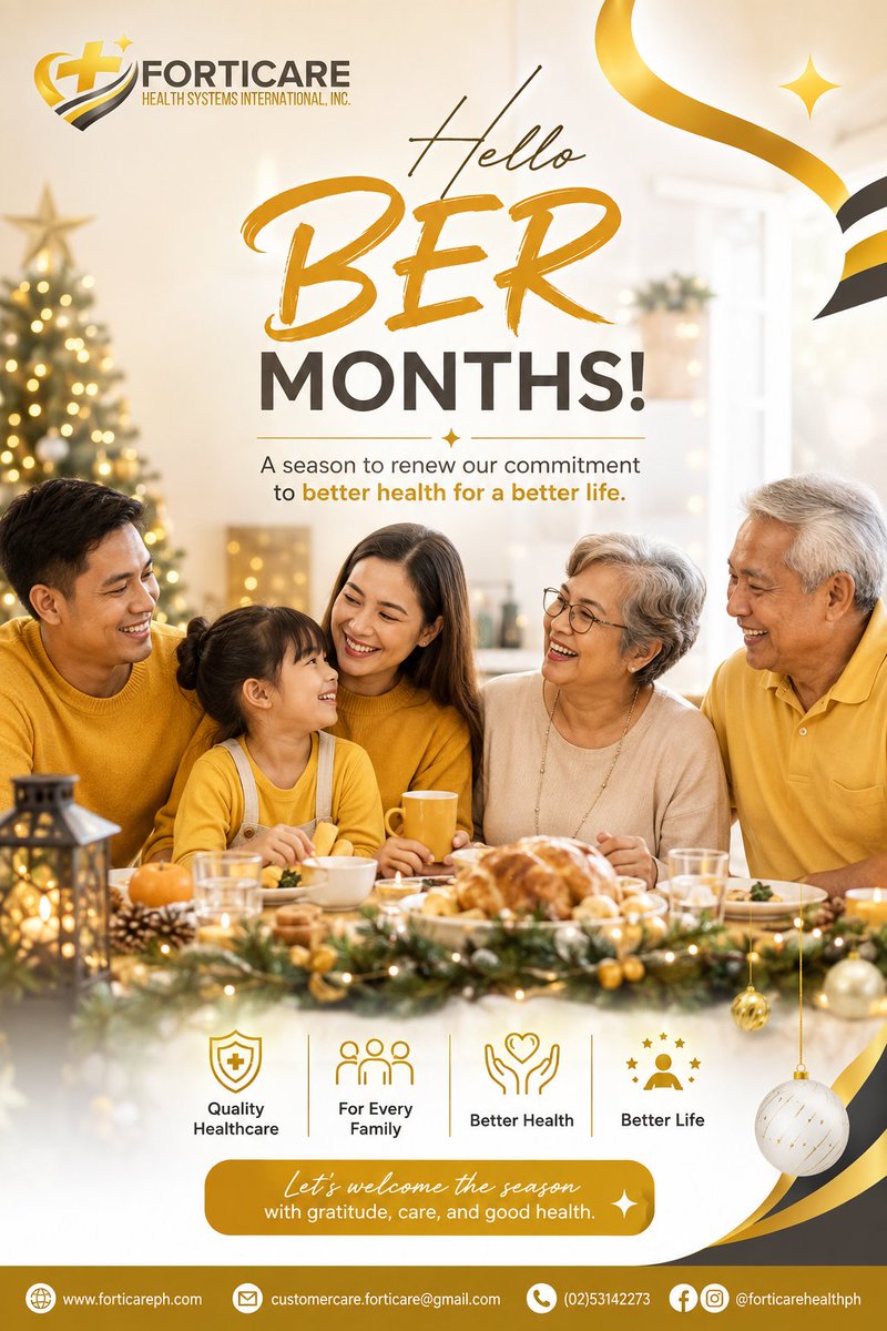 forticareph's tweet photo. ✨HELLO, BER MONTHS! ✨

As the BER months begin, let’s welcome the season with gratitude, togetherness, and a renewed commitment to what matters most—our health and the people we love. 💛 https://t.co/j2LPwQtT2T